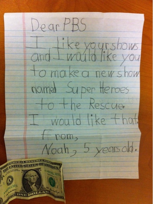 Noah&rsquo;s letter to PBS